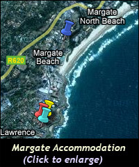 Margate Accommodation Map