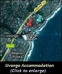 Uvongo Accommodation Map